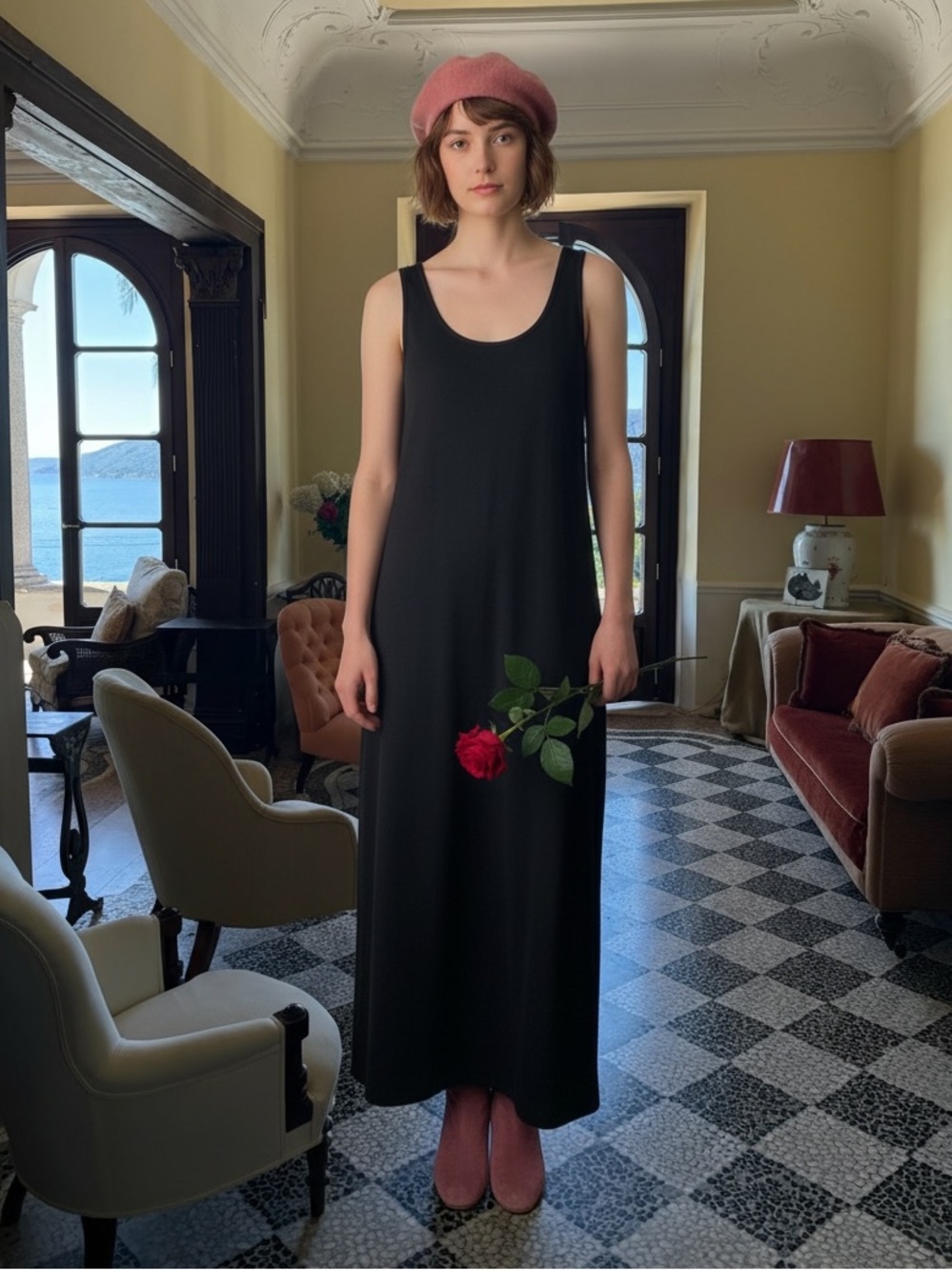 Armani exchange black maxi dress